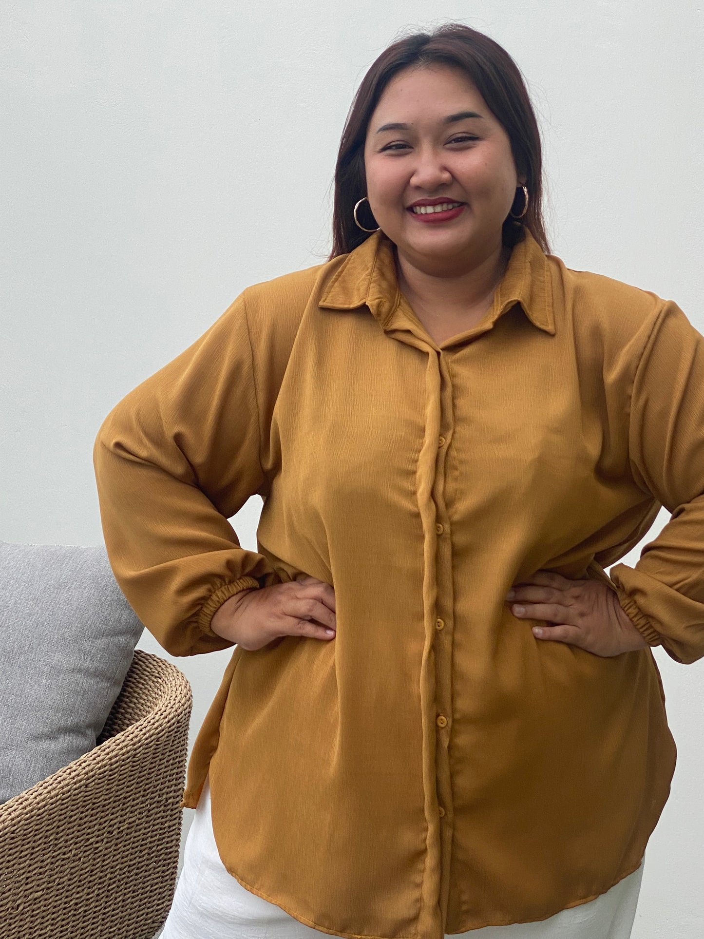 Kemeja Jumbo Garmen Kuning Kunyit