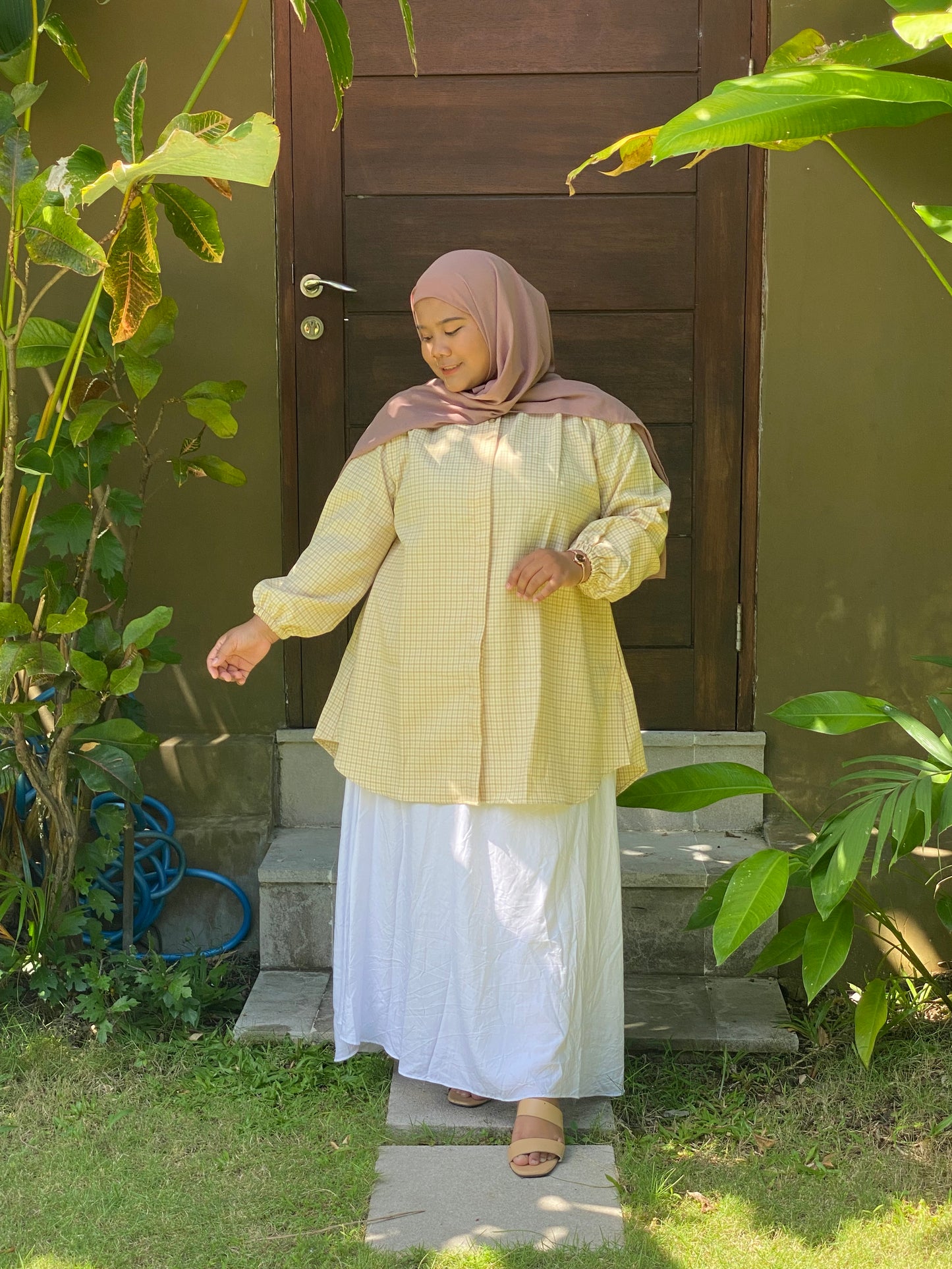 Kemeja Jumbo Korean Twill Cream