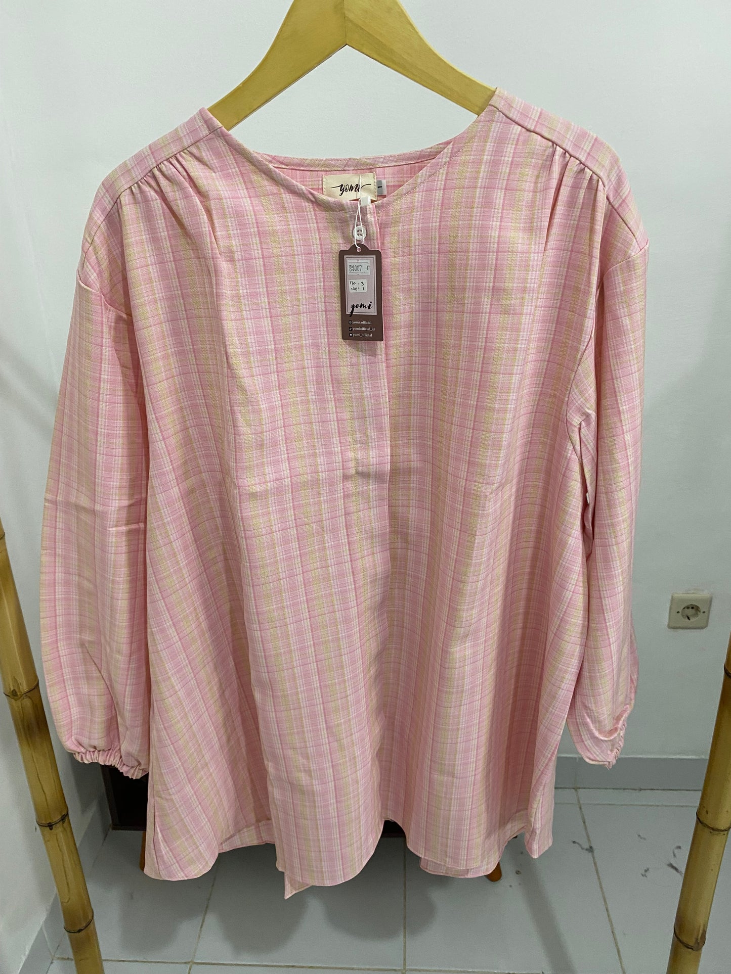 Kemeja Jumbo Korean Twill Pink Barbie