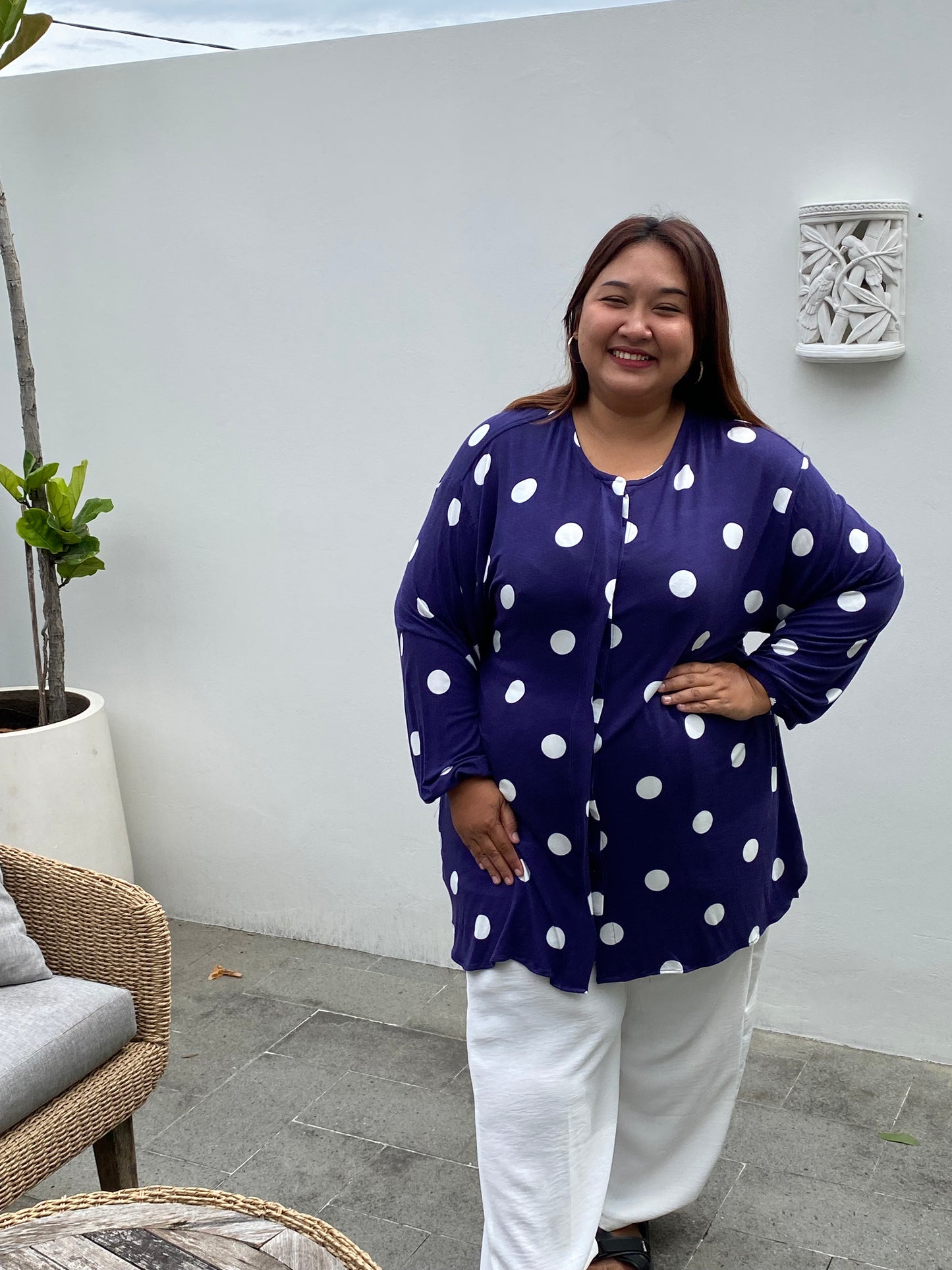 Kaos Jumbo Polkadot Navy