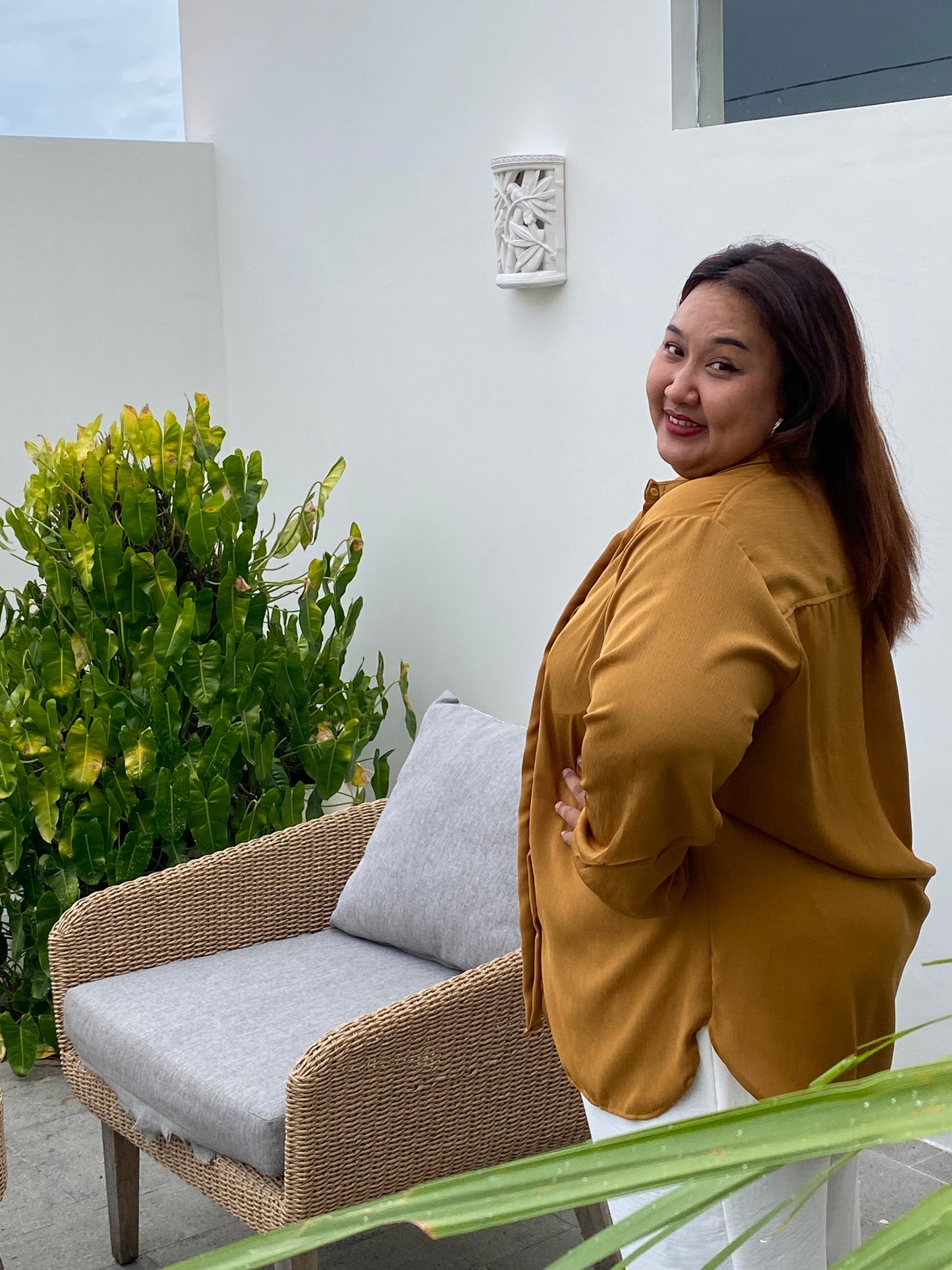 Kemeja Jumbo Garmen Kuning Kunyit
