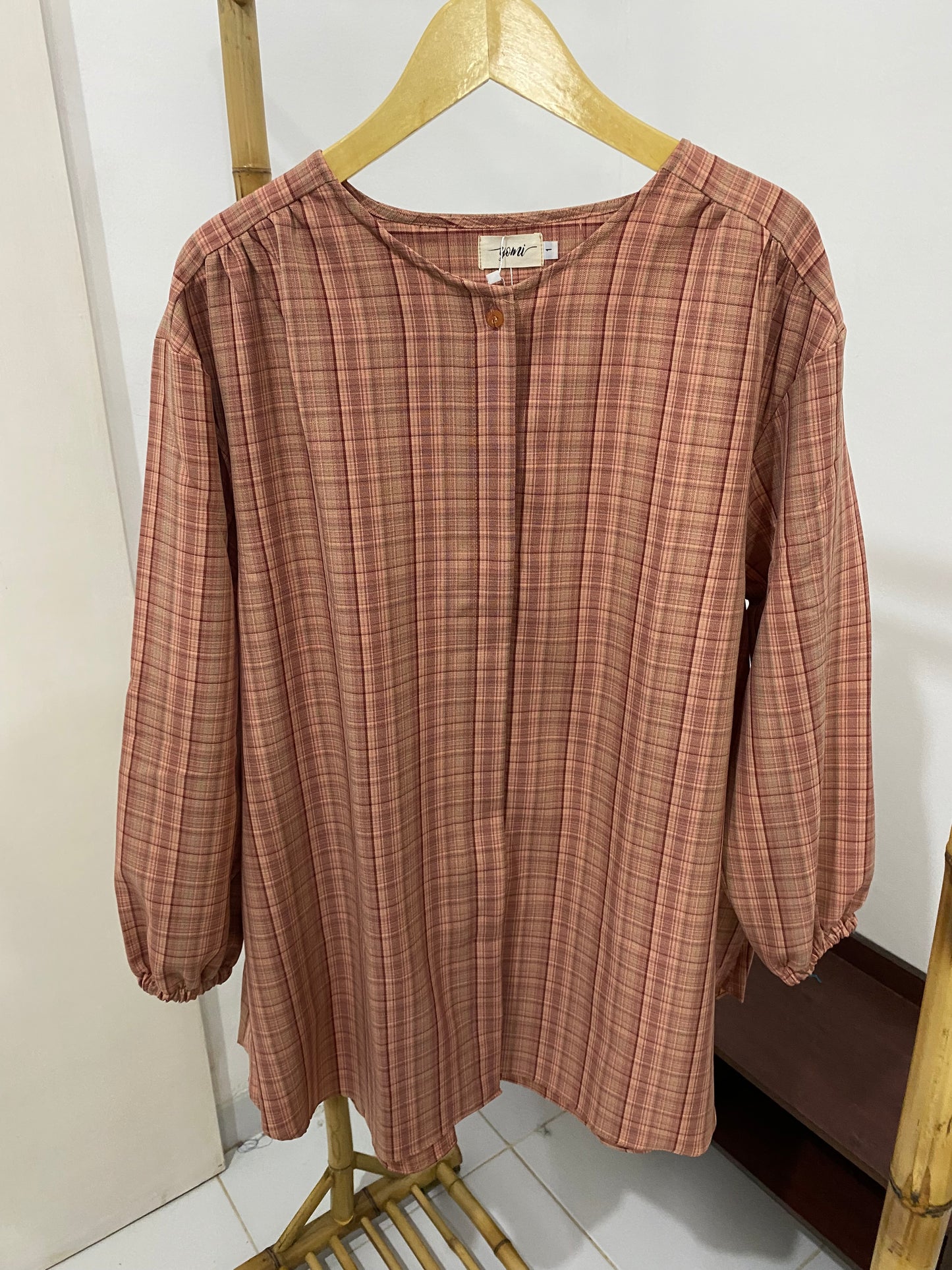Kemeja Jumbo Korean Twill Peach