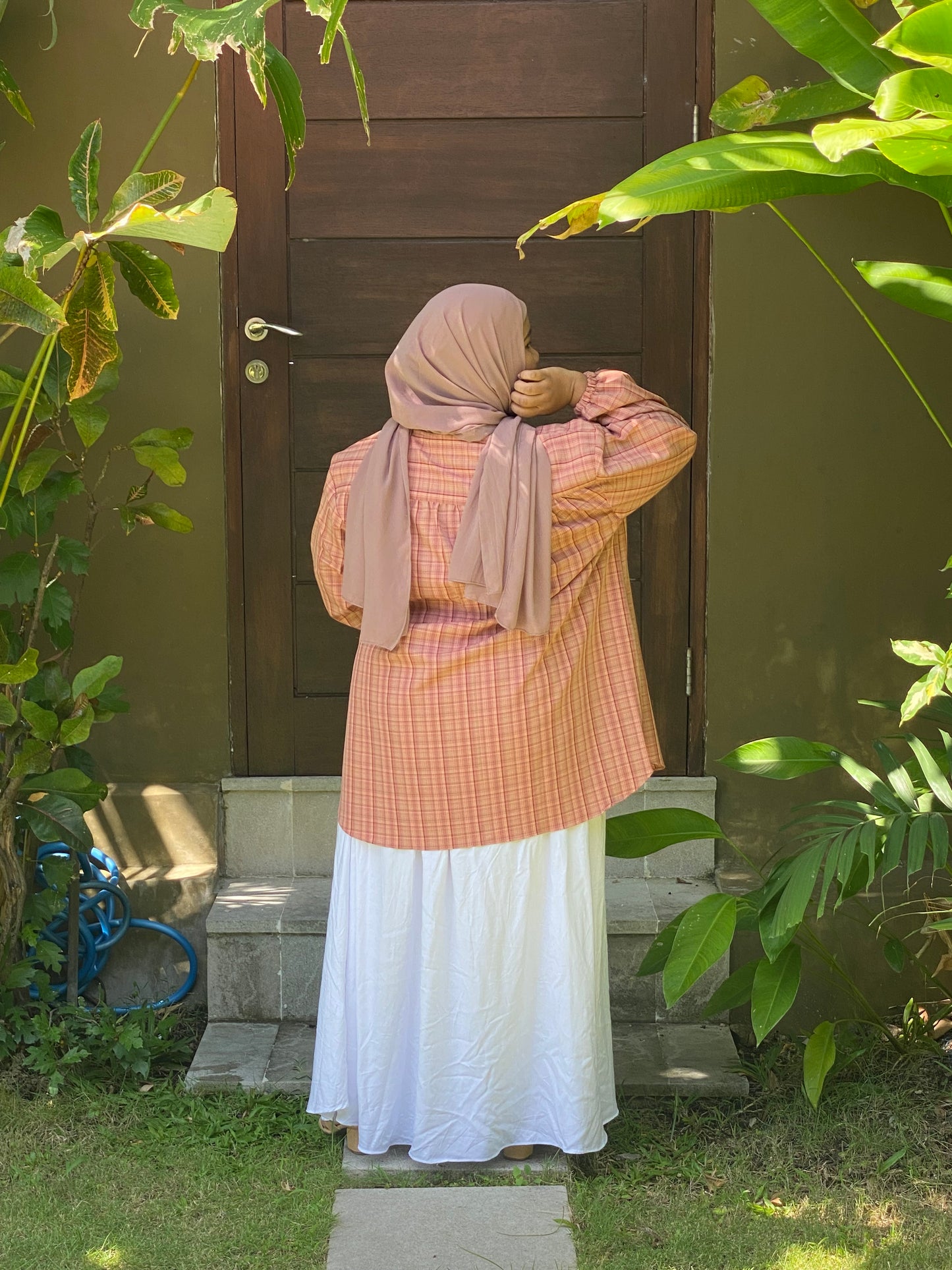 Kemeja Jumbo Korean Twill Peach