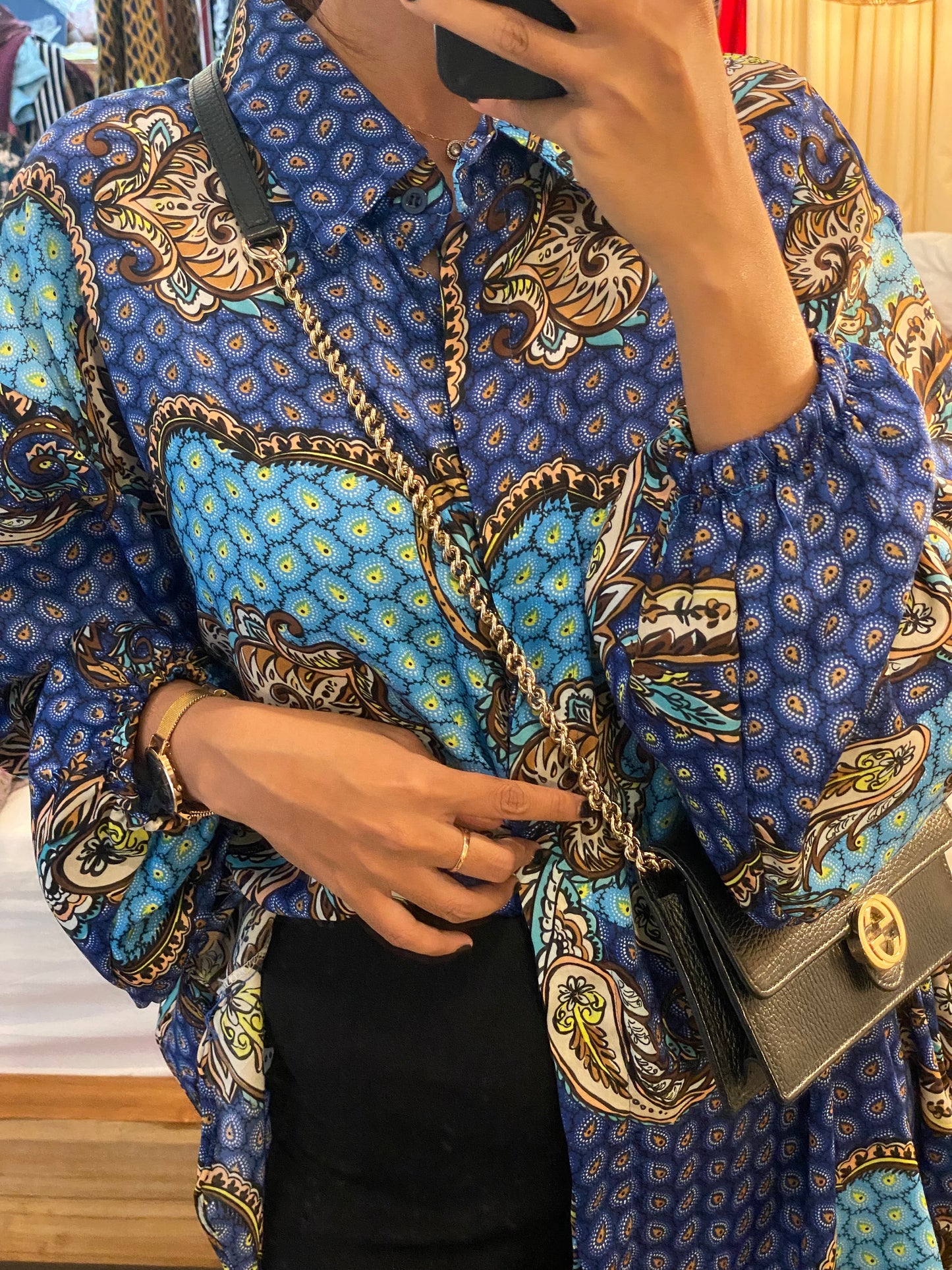 Kemeja Jumbo Tissue Batik Blue