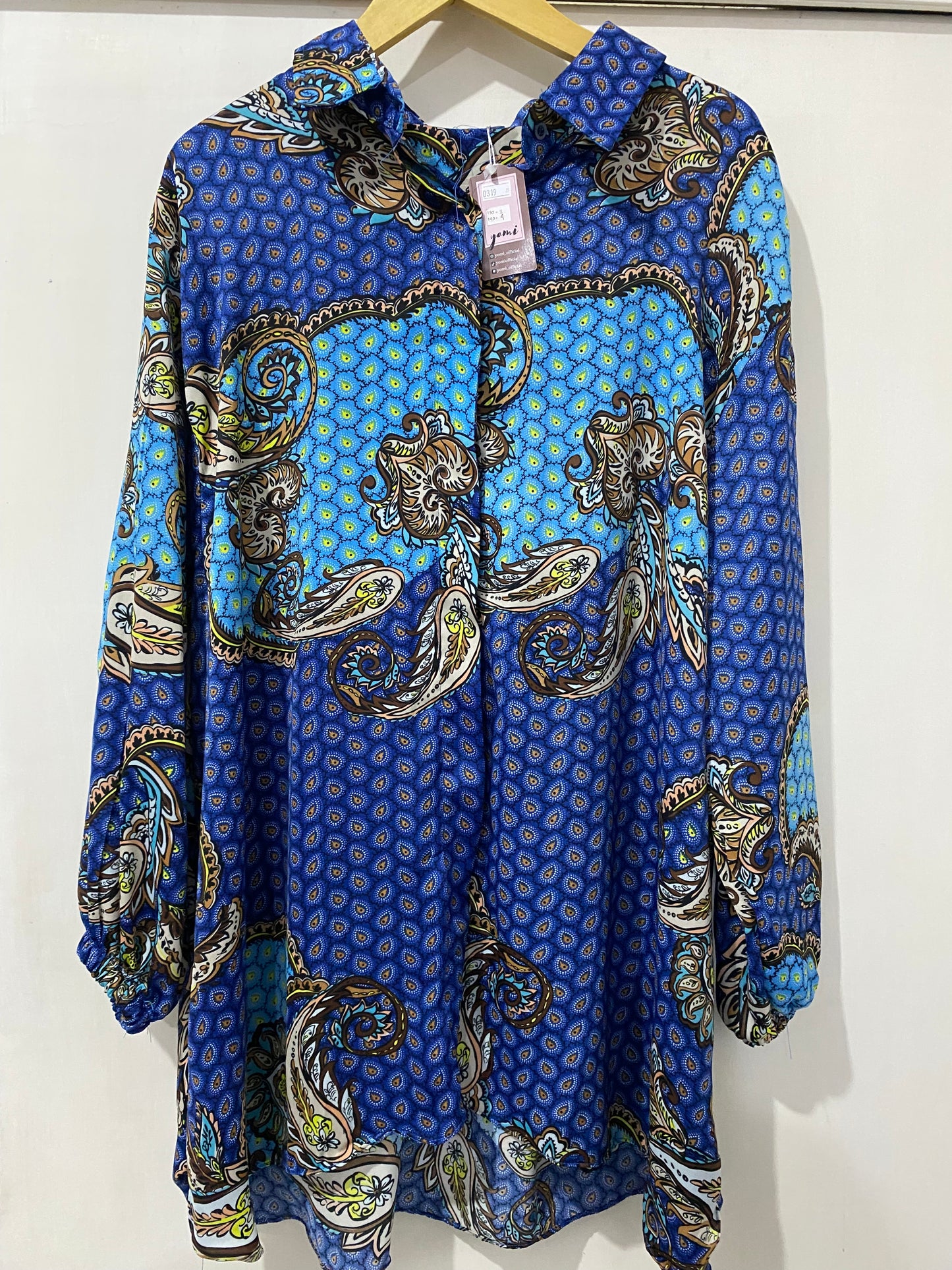 Kemeja Jumbo Tissue Batik Blue