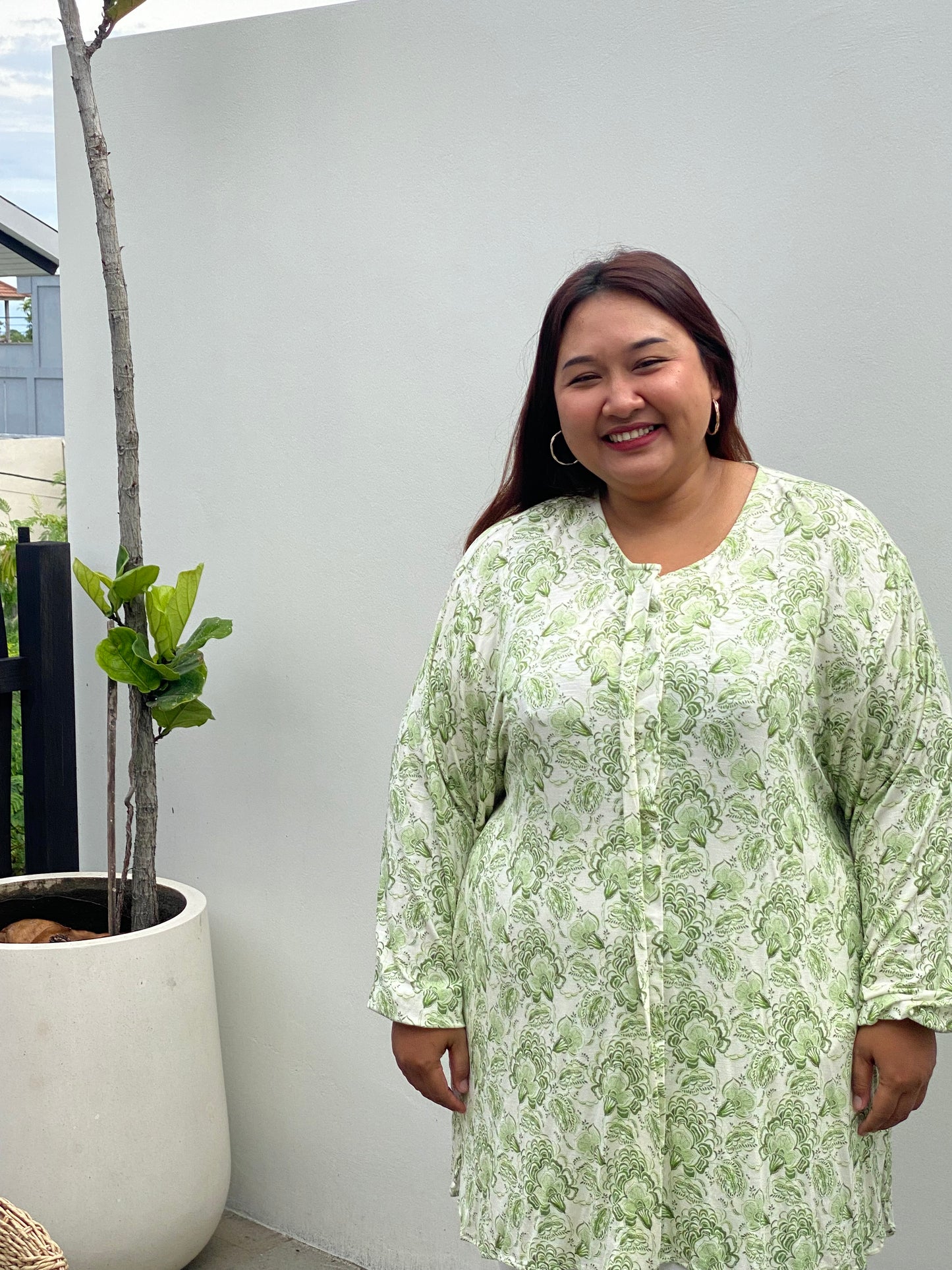 Kaos Jumbo Daun Hijau