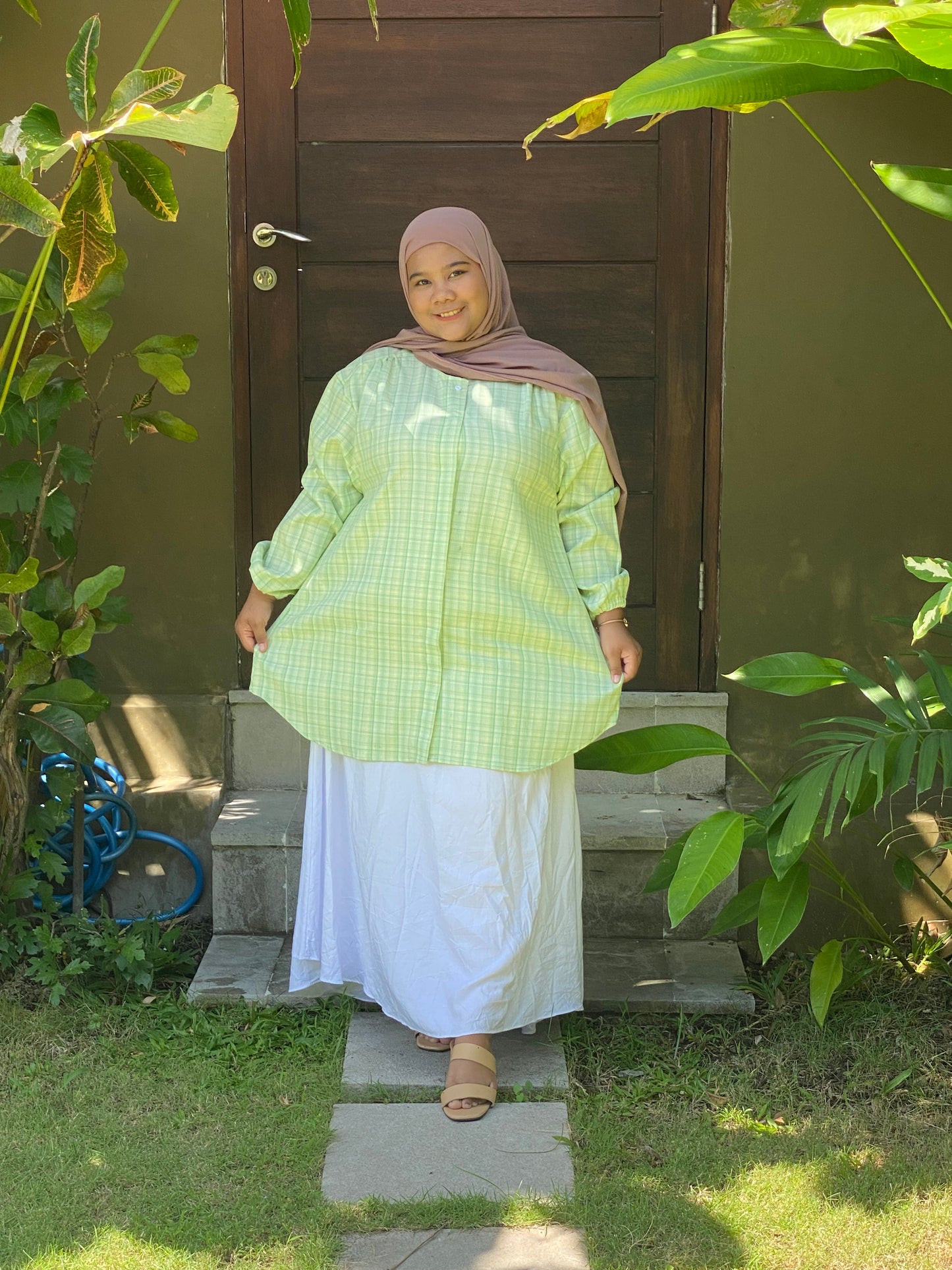 Kemeja Jumbo Korean Twill Hijau