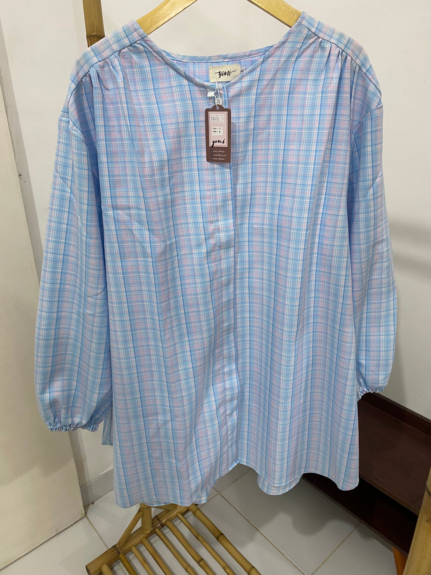Kemeja Jumbo Korean Twill Blue