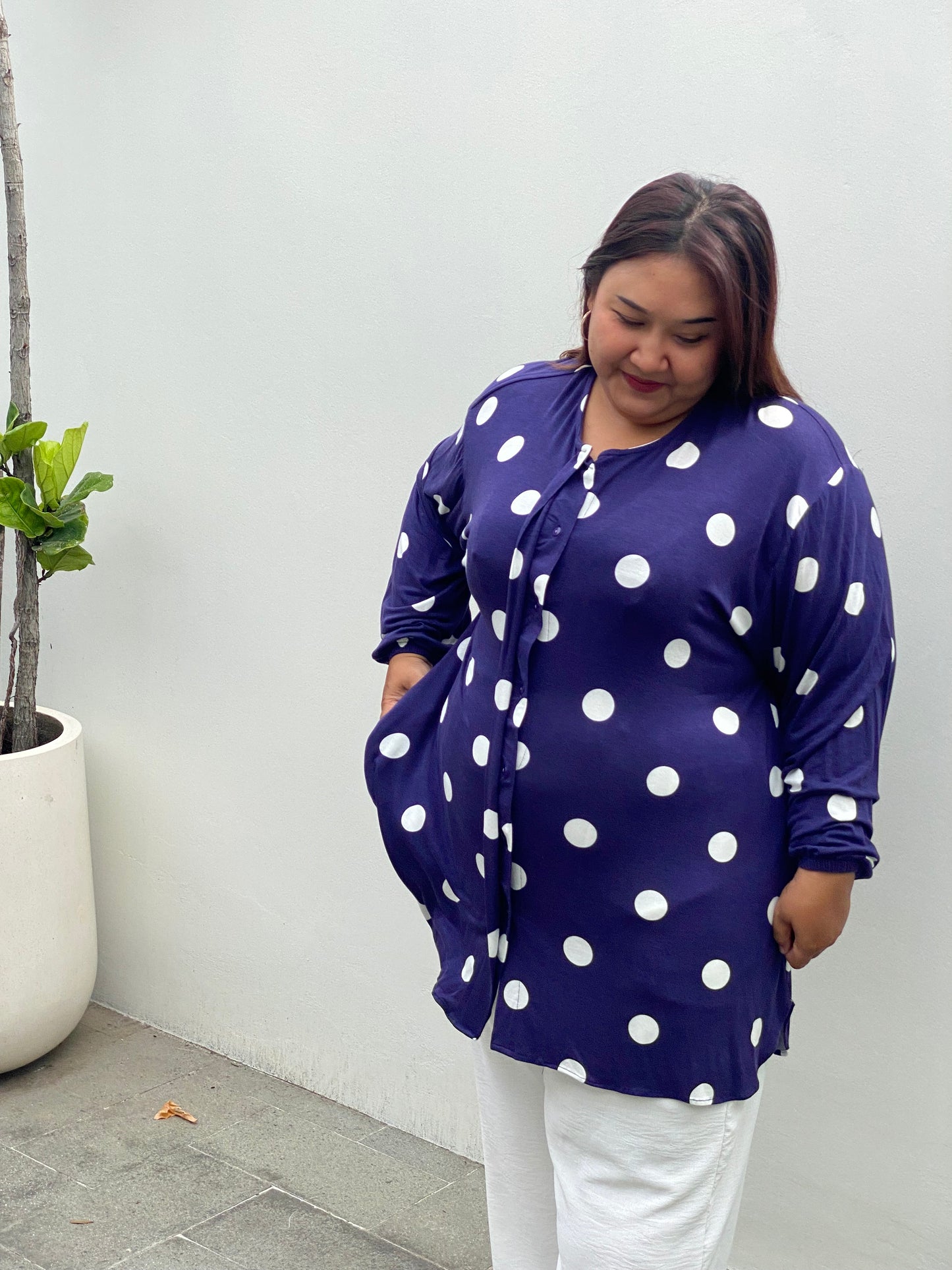 Kaos Jumbo Polkadot Navy