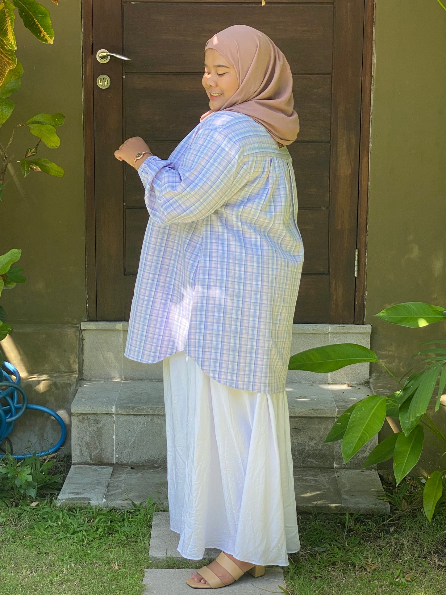 Kemeja Jumbo Korean Twill Ungu