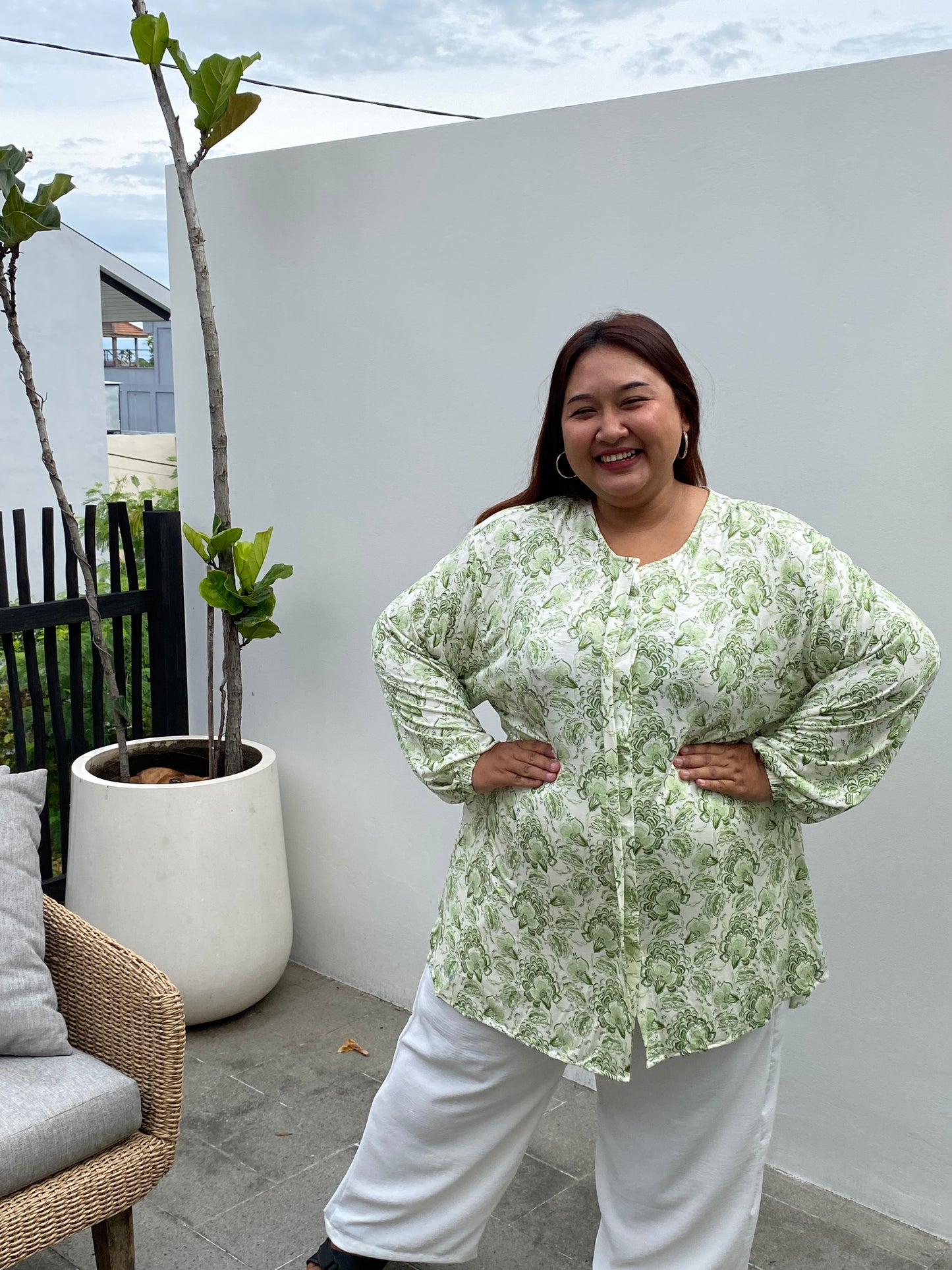 Kaos Jumbo Daun Hijau