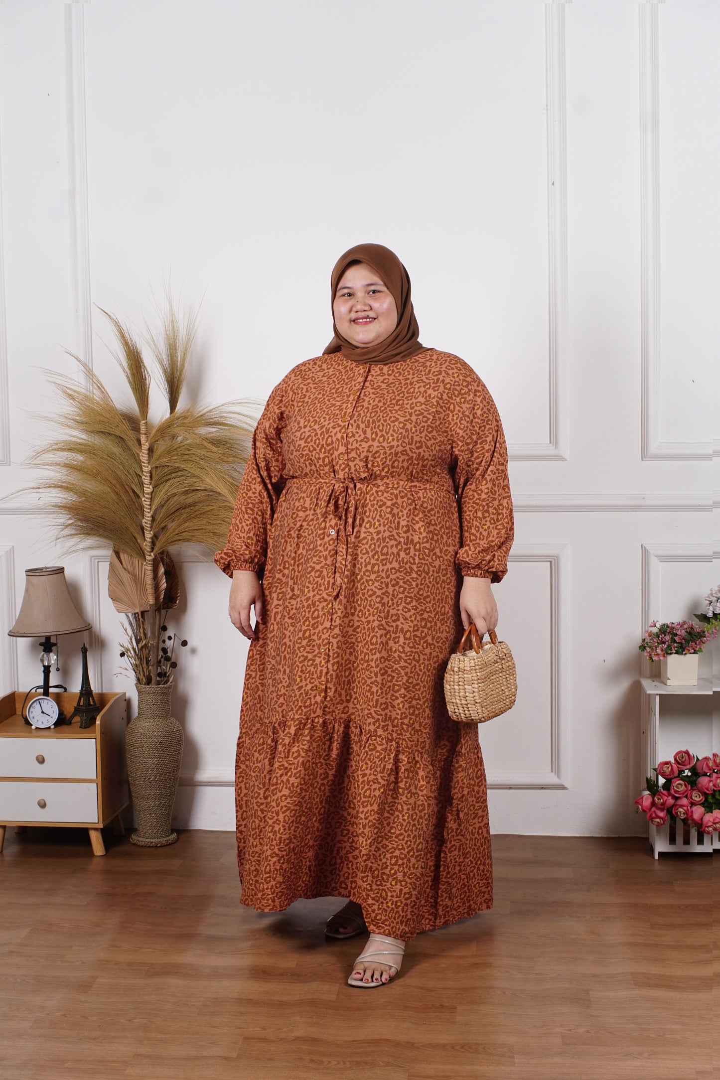 Yomi Official | Gamis Zahira | Leopard Pattern