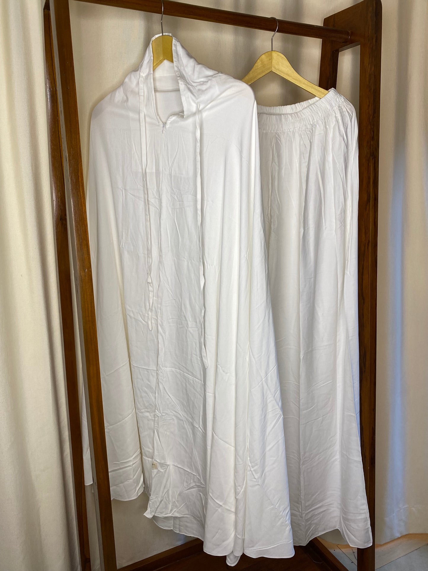 Mukena Jumbo Polos Putih Gading Big Size