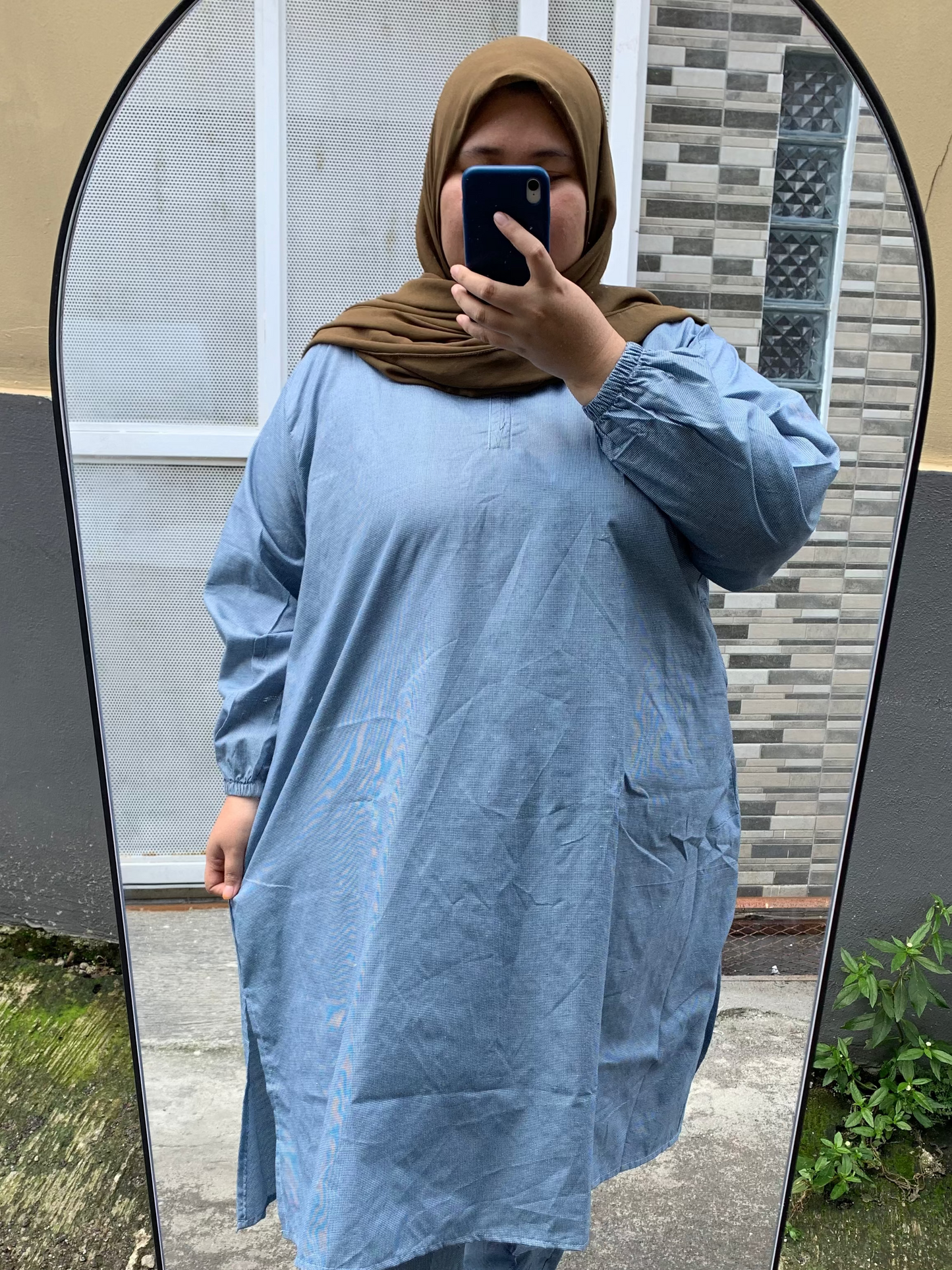 Yomi Official - Tunik Almeera| Kotak Kecil Denim