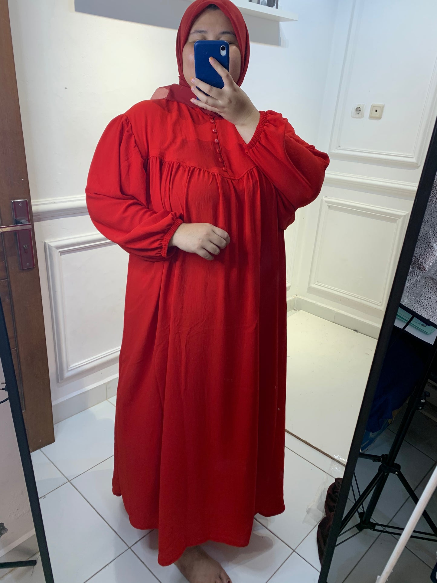 Yomi Official - Gamis Air Flow | Red