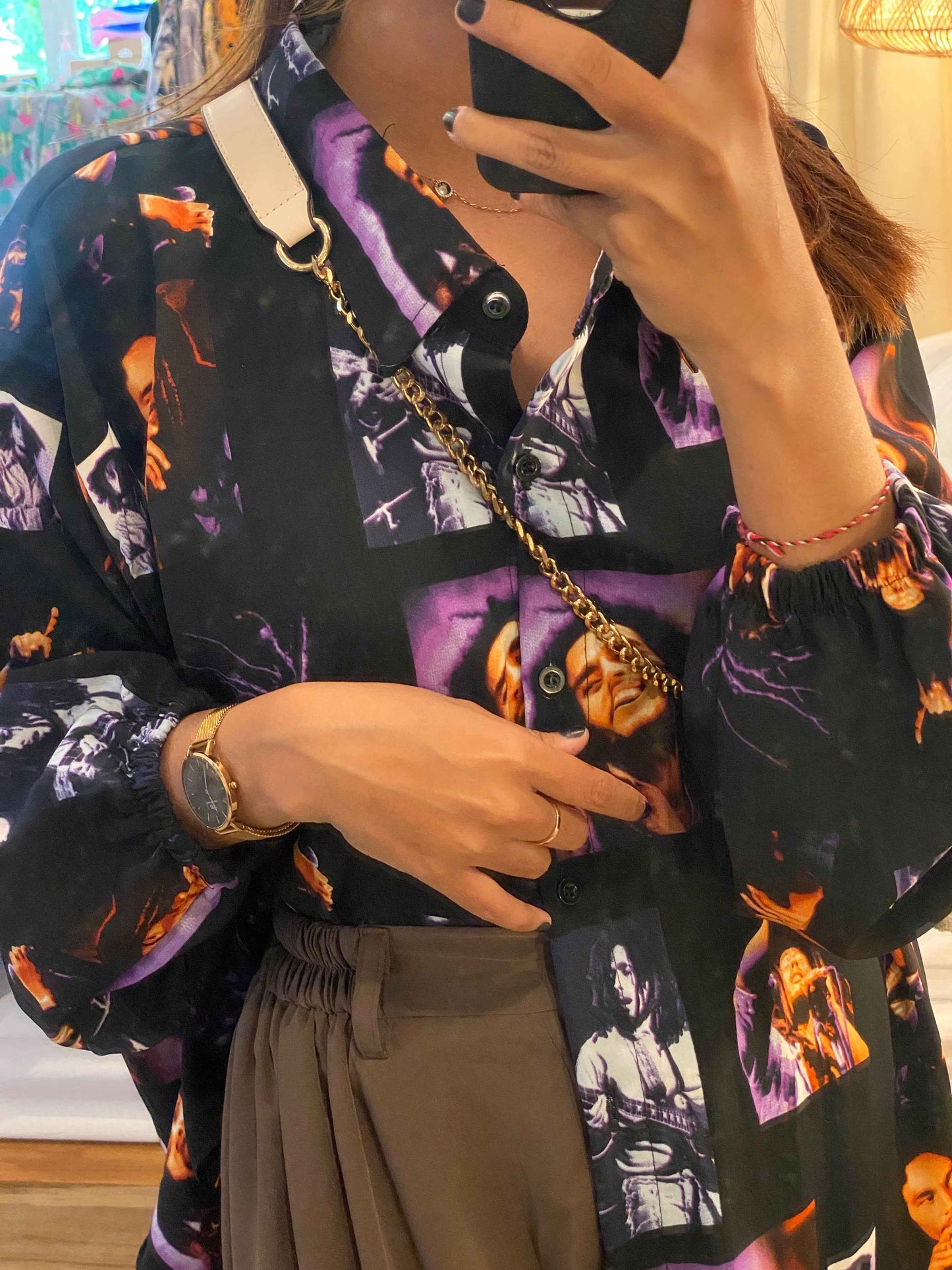 bob marley purple shirt