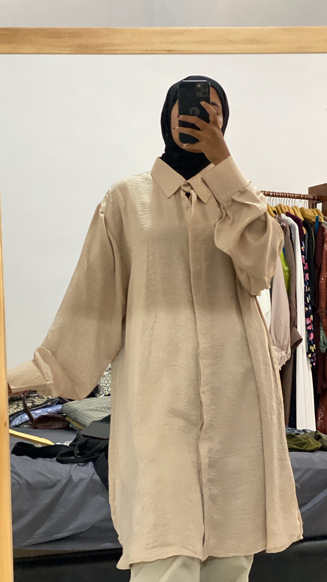 Kemeja Santorini Khaki Bigsize