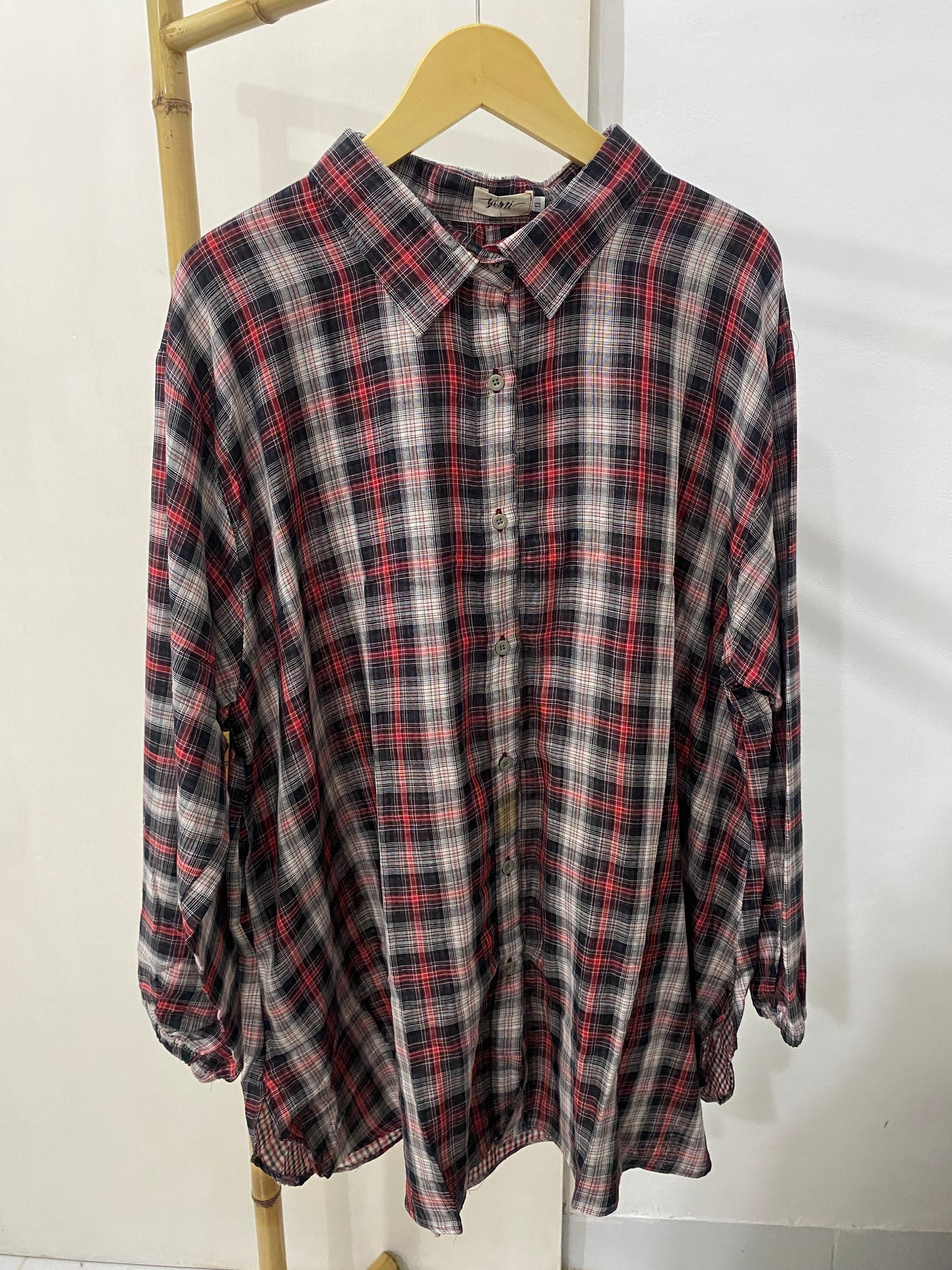 Kemeja Jumbo Kotak Merah