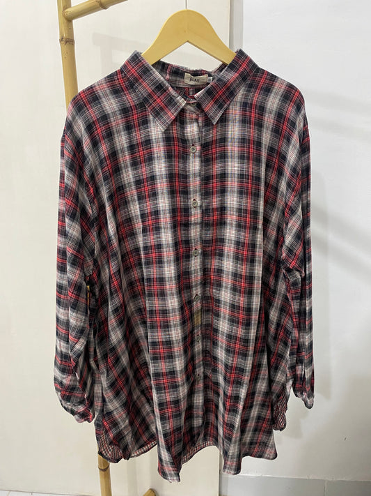 Kemeja Jumbo Kotak Merah