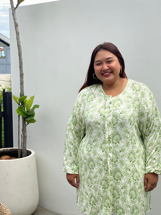 Kaos Jumbo Daun Hijau