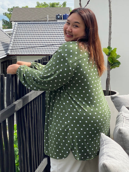 Kaos Jumbo Poladot Hijau