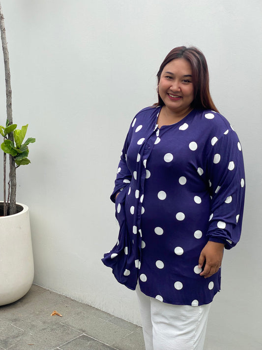 Kaos Jumbo Polkadot Navy