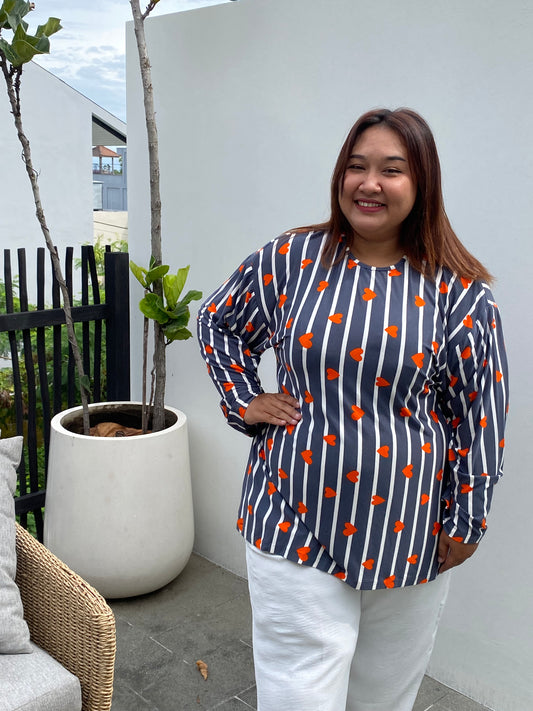 Kaos Jumbo Garis Love