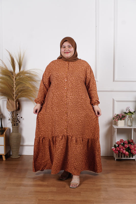Yomi Official | Gamis Zahira | Leopard Pattern