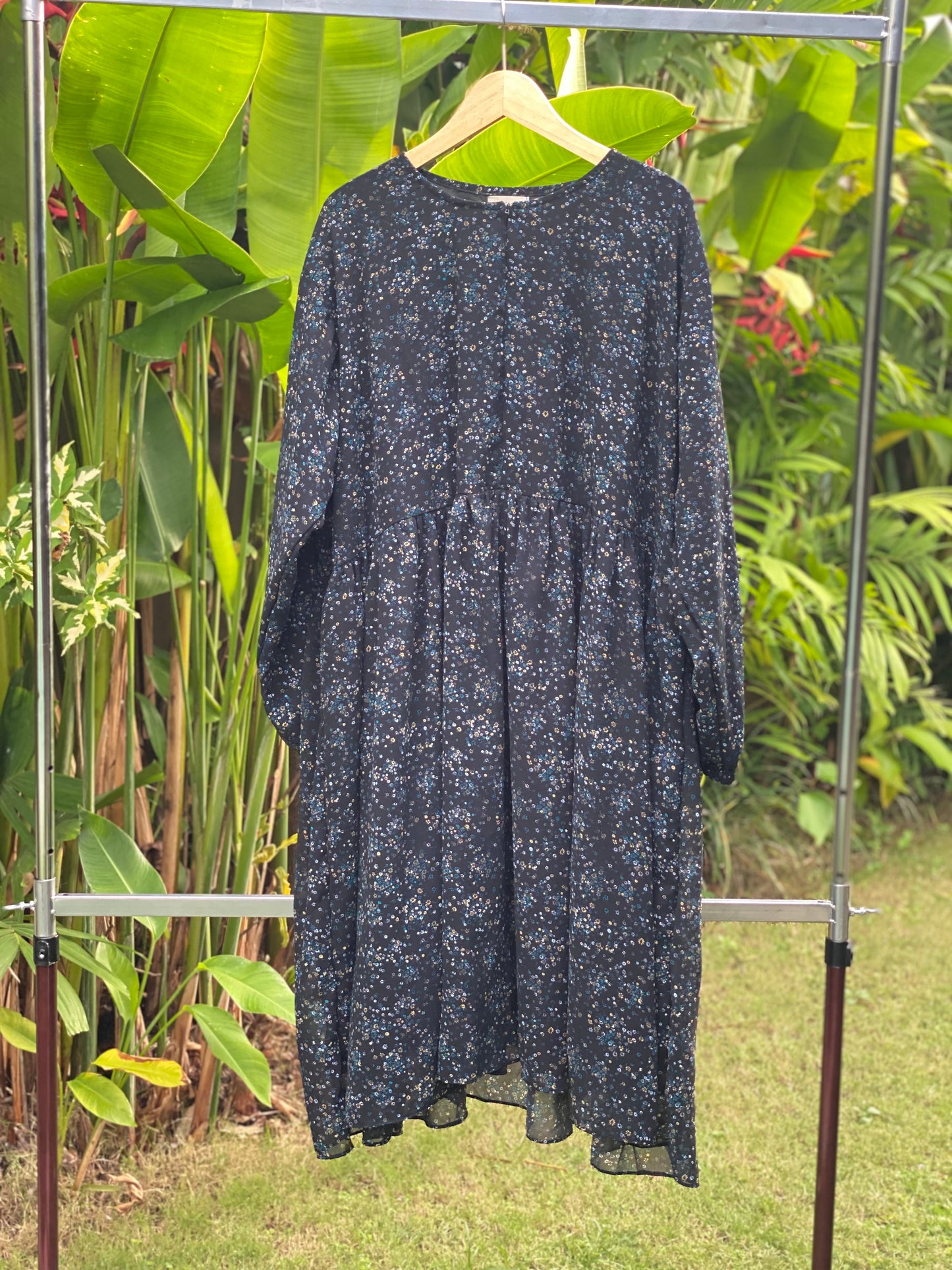 Tunik Jumbo Furing Flower Black