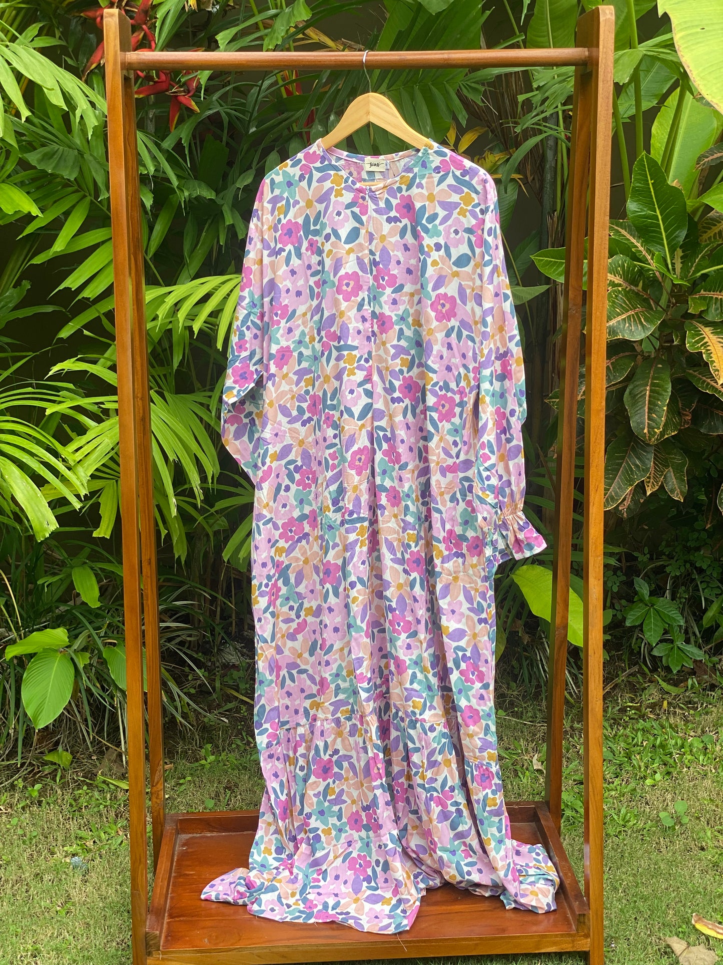 Gamis Jumbo Rayon Flower Colorful