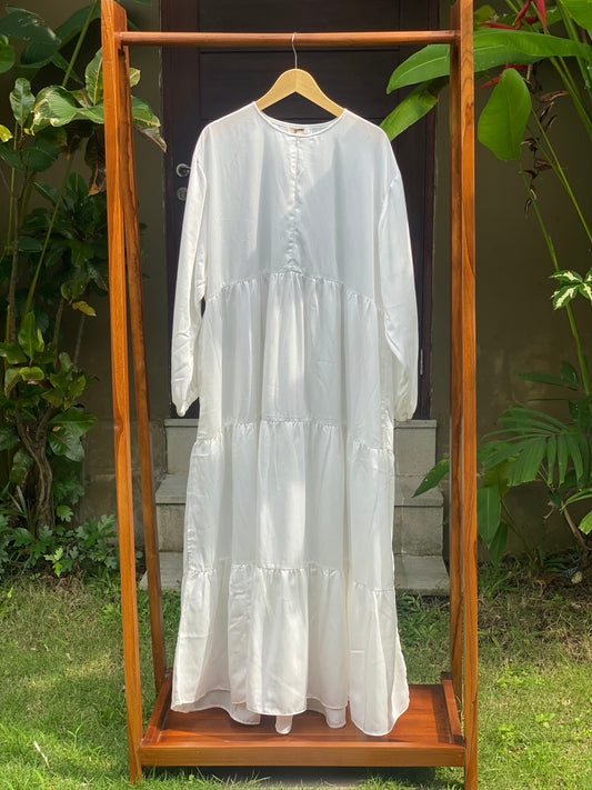 Gamis Jumbo Silk Broken White