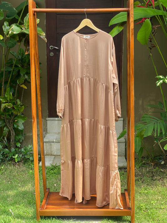 Gamis Jumbo Silk Polos Gold