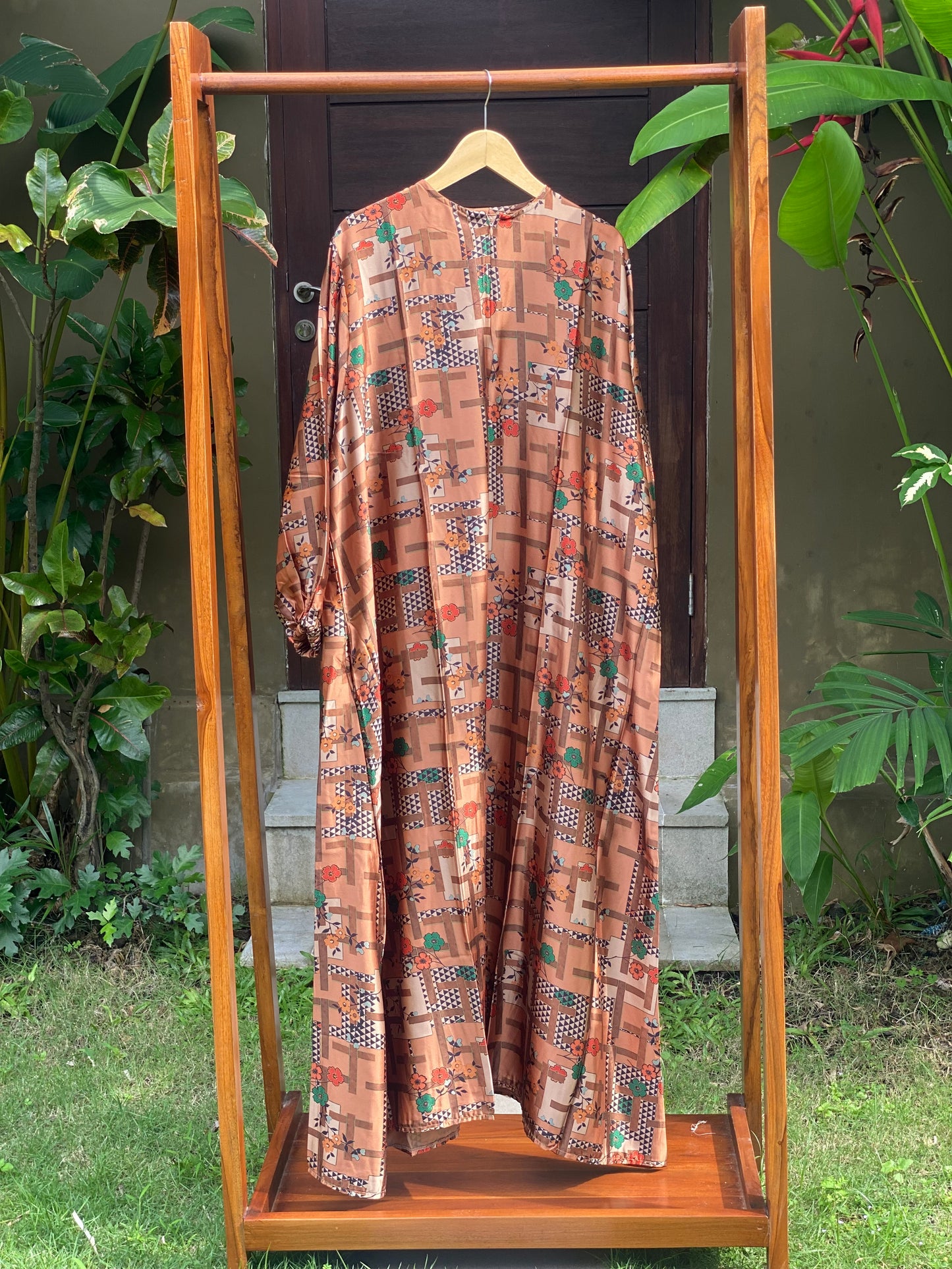 Gamis Jumbo Digor Alaine Terracotta Ethnik