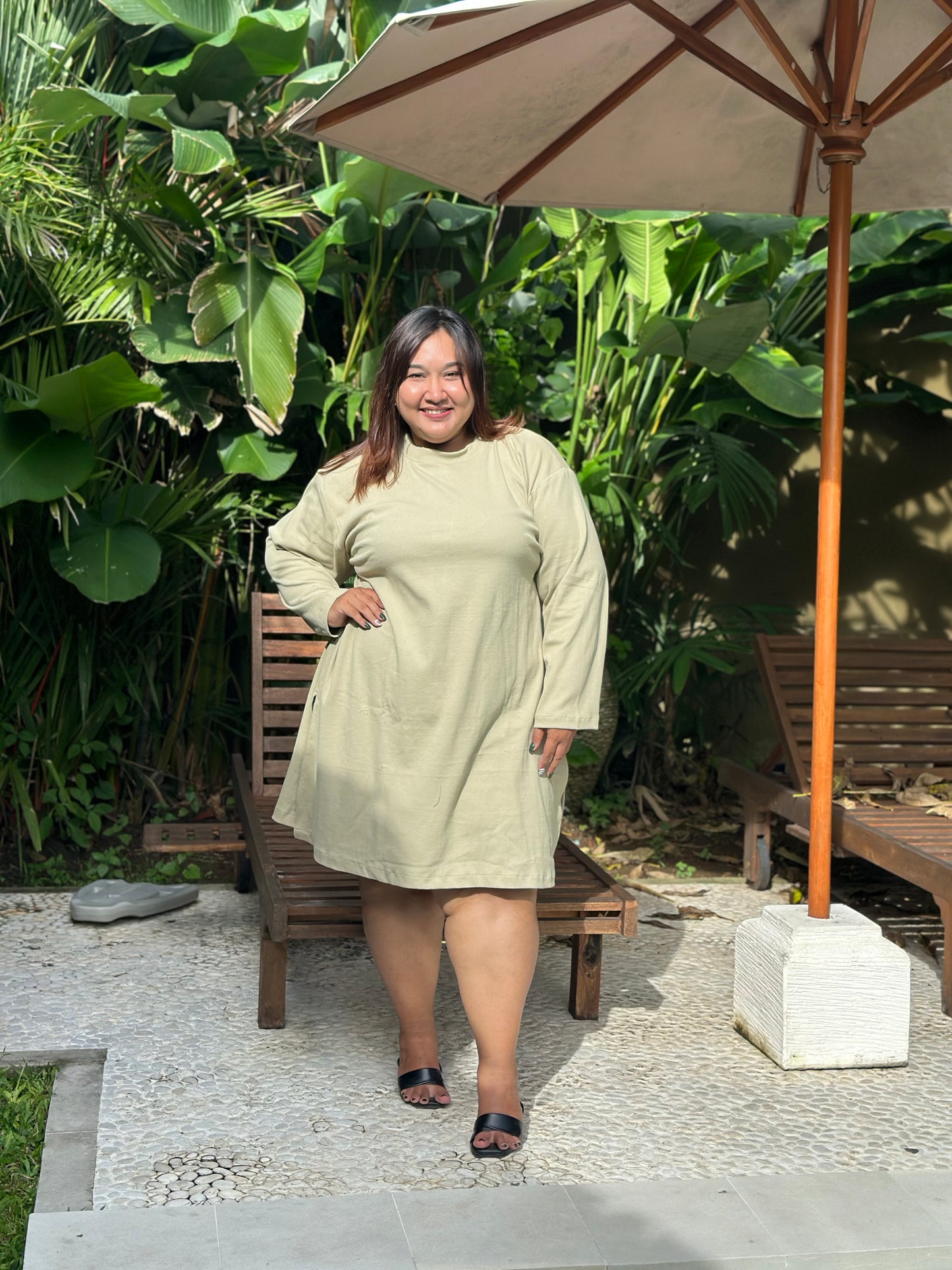 Tunik Jumbo Rib Khaki