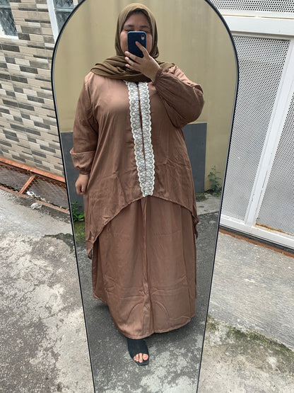 Tunik Renda Choco Bigsize