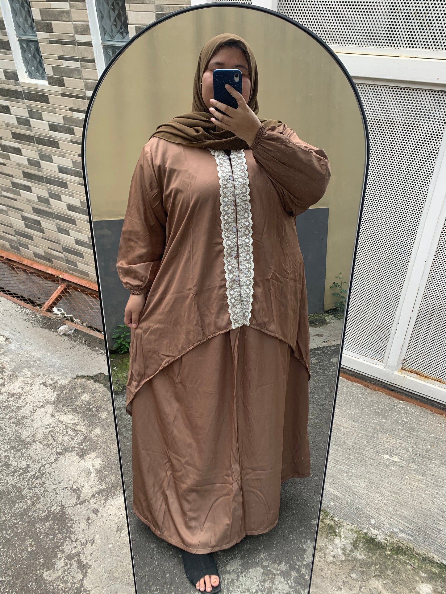 Tunik Renda Choco Bigsize
