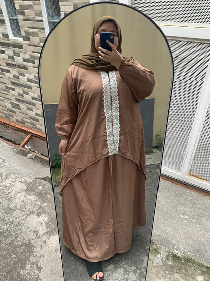 Tunik Renda Choco Bigsize