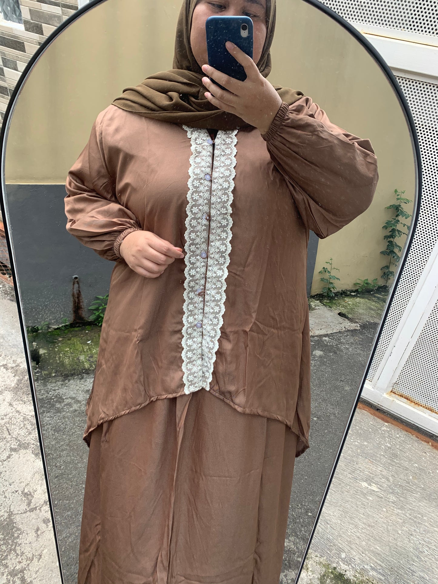 Tunik Renda Choco Bigsize