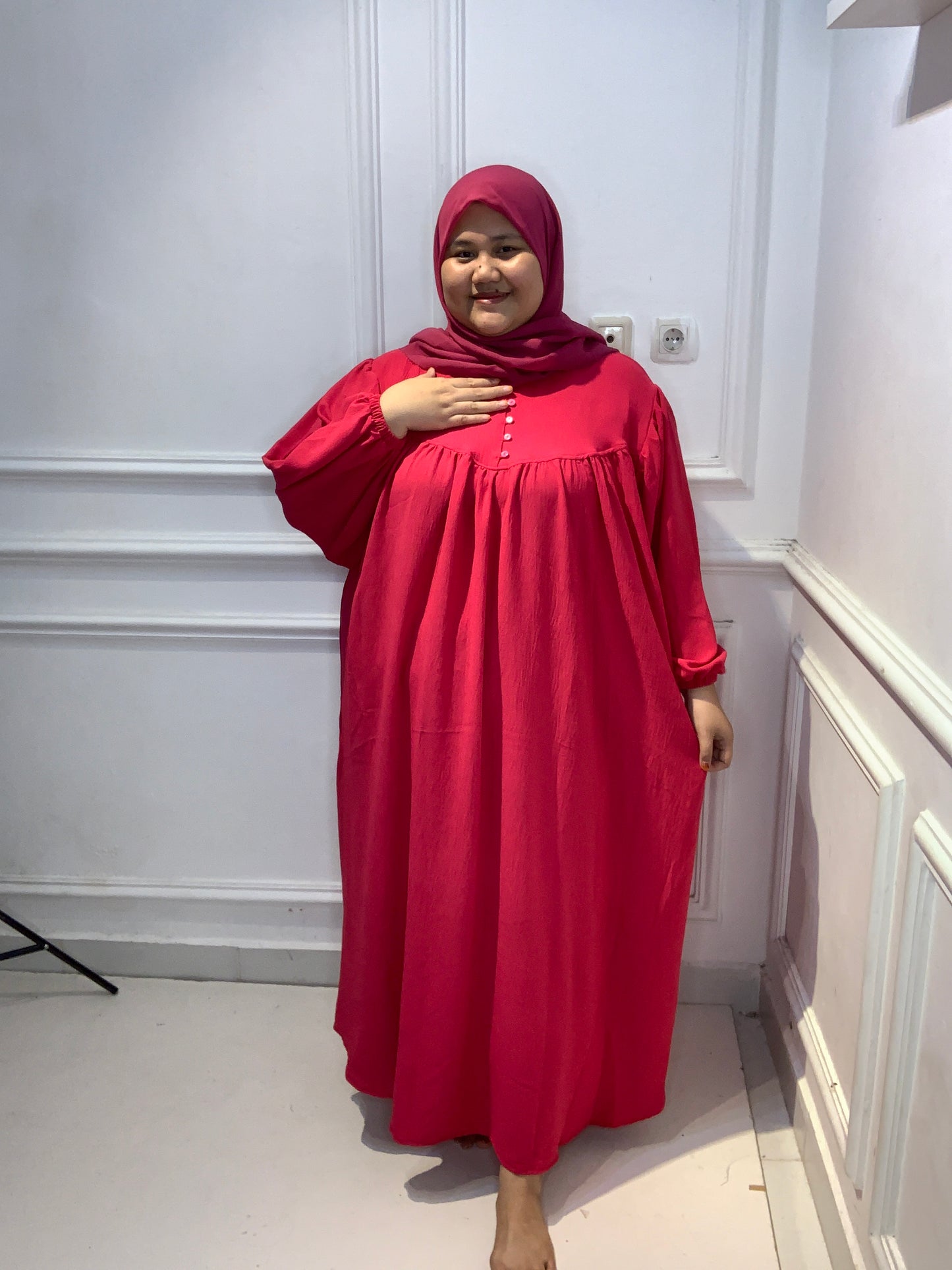 Gamis Air Flow Red