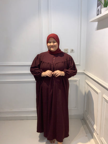 Gamis Air Flow Bergundy