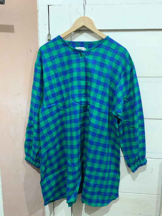 Kemeja Jumbo Flanel Kotak Biru