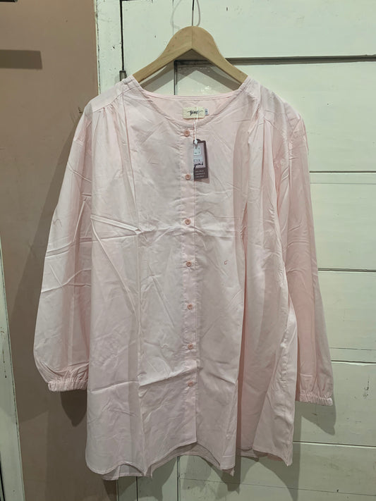 Kemeja Jumbo Polos Soft pink