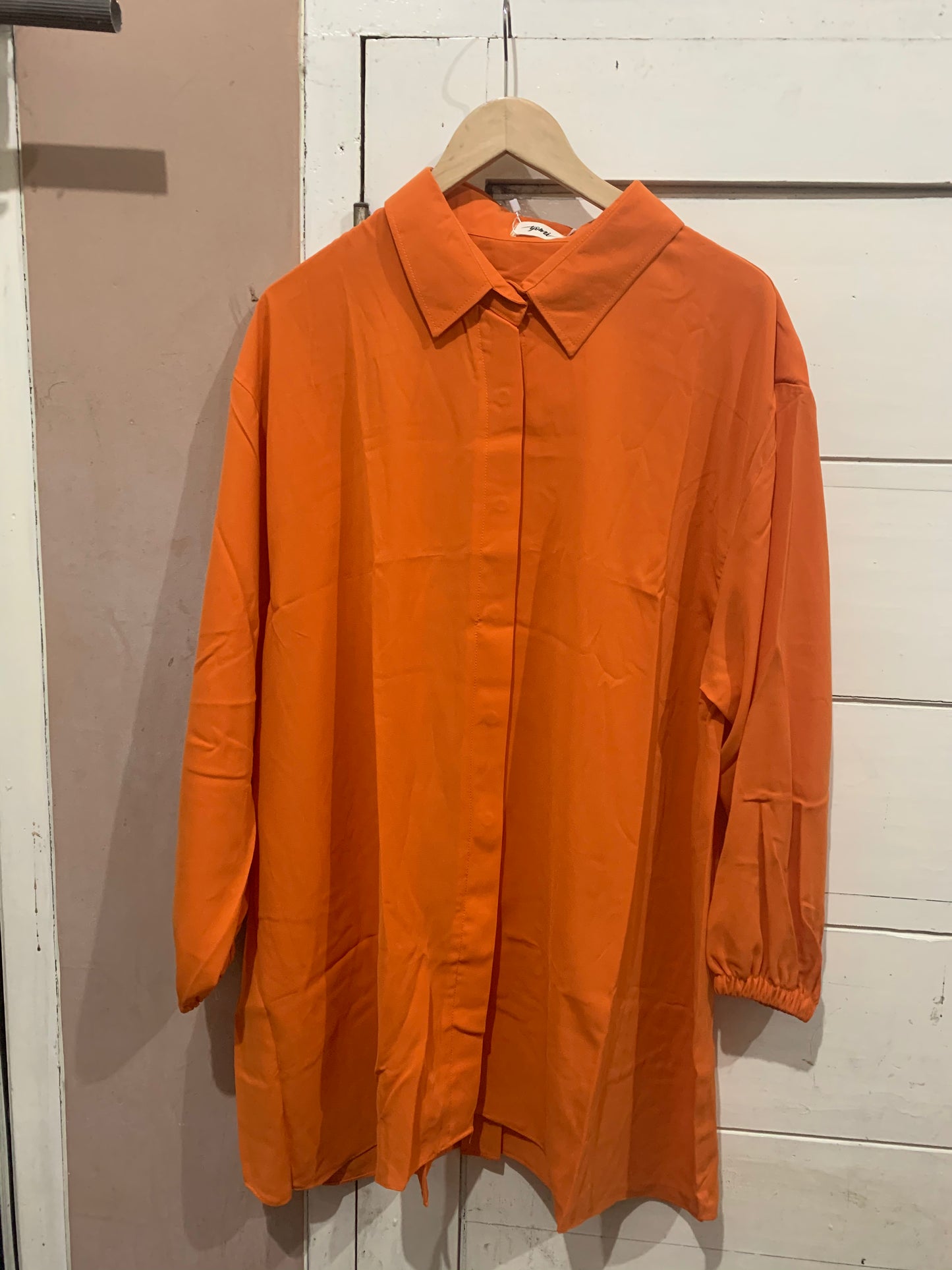 Kemeja Jumbo Polos Orange