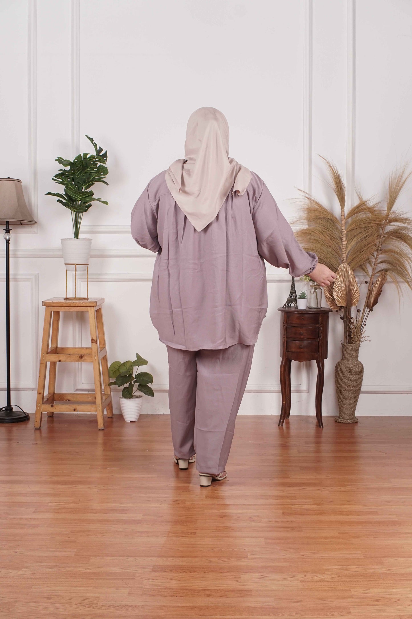 Yomi Official - Ayumi Set | Oneset Kemeja Basic Mocca