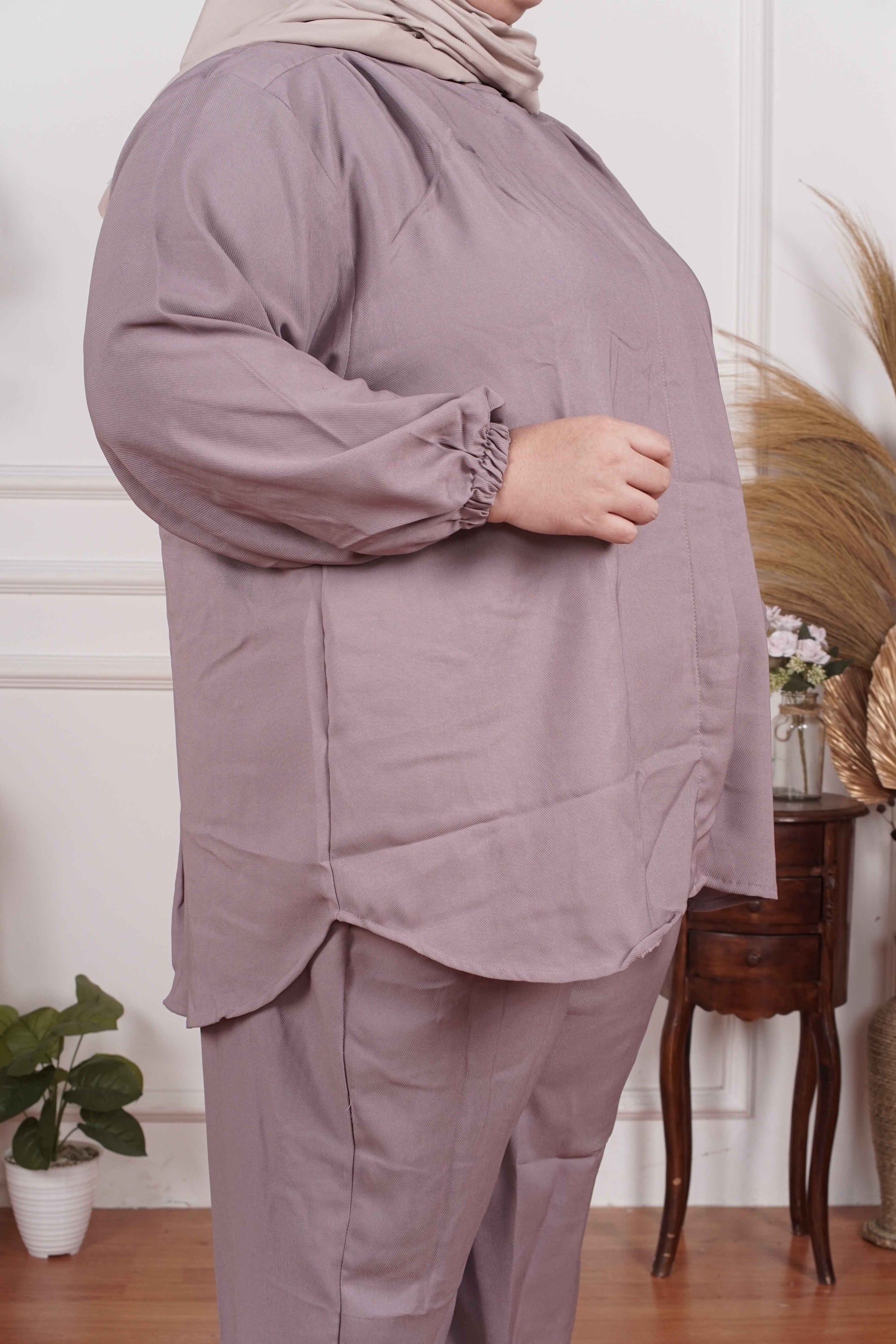 Yomi Official - Ayumi Set | Oneset Kemeja Basic Mocca