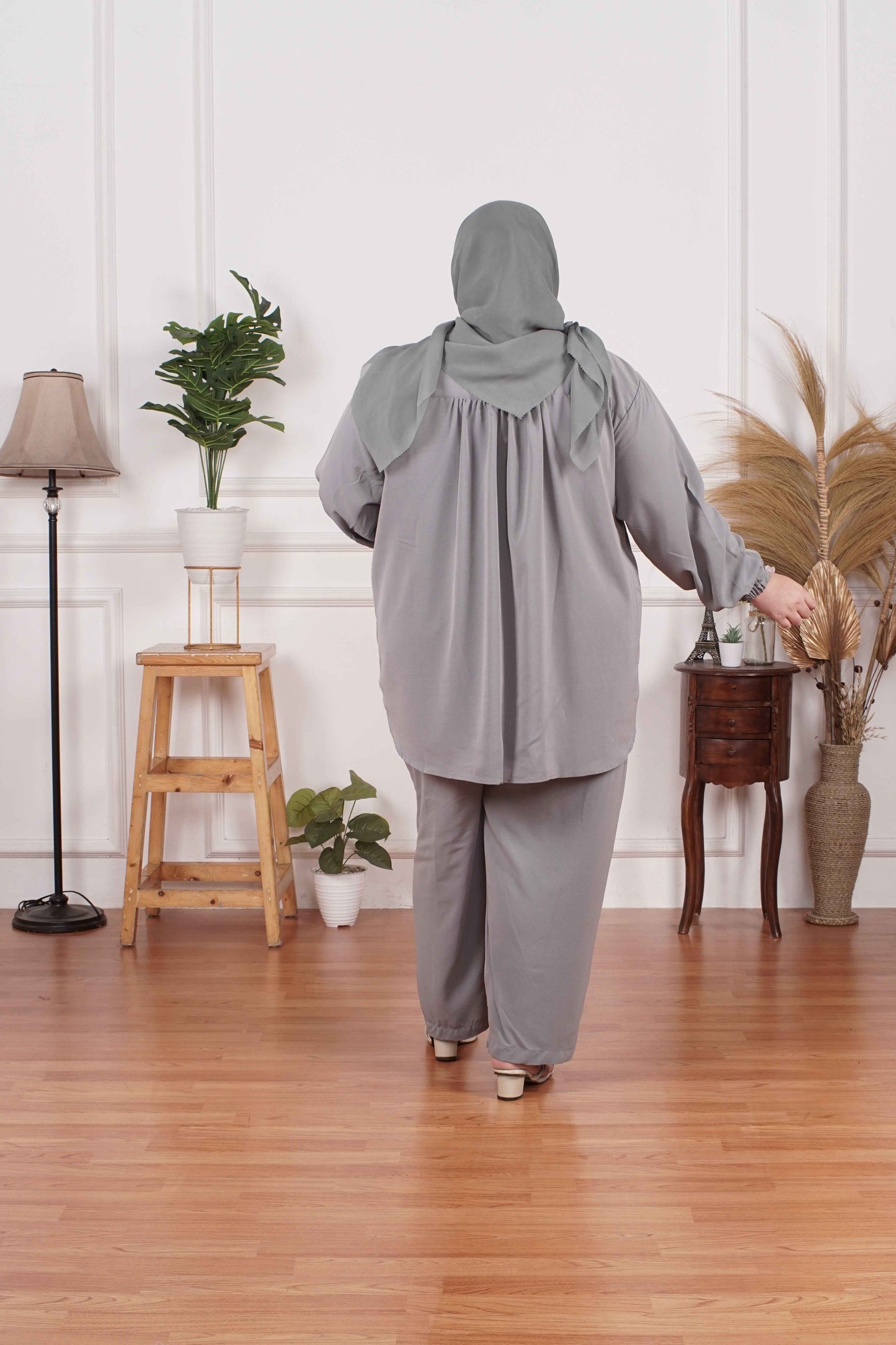 Yomi Official - Ayumi Set | Oneset Kemeja Hijau Garis