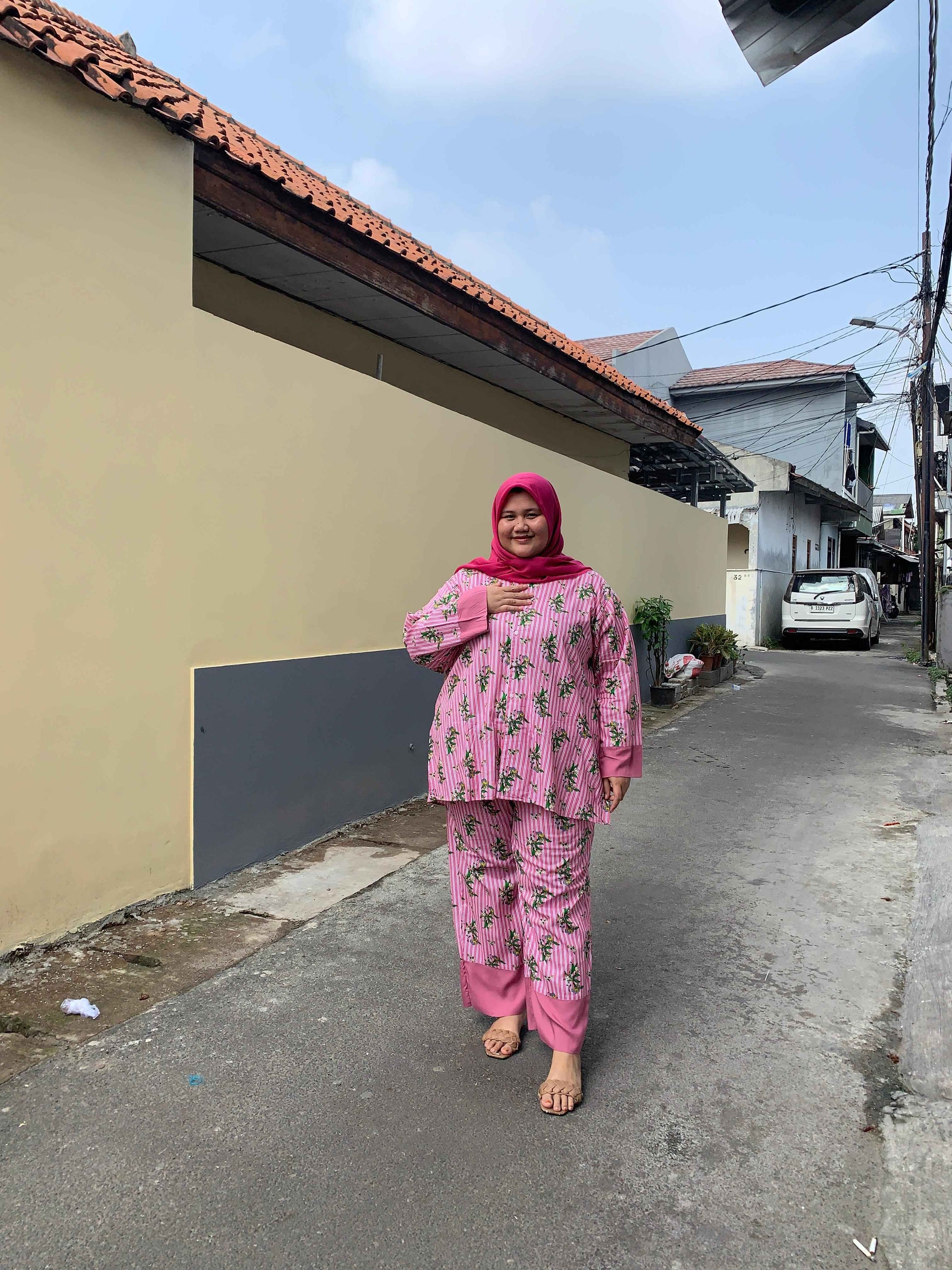 Yomi Official - Pajamas Suit | Stripe Pink