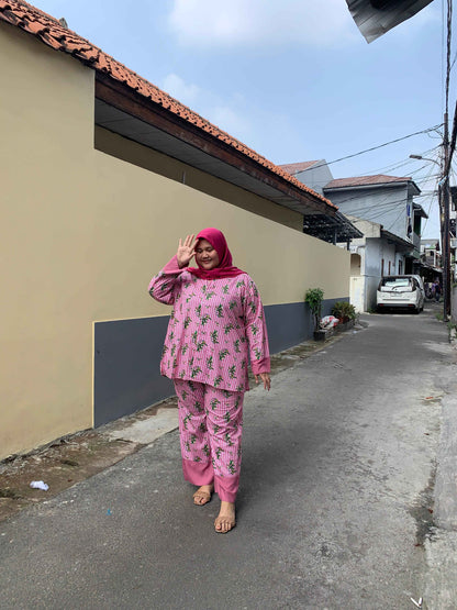 Yomi Official - Pajamas Suit | Stripe Pink