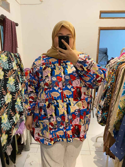 Yomi Official - Kemeja Katun VIP | Comic Adam