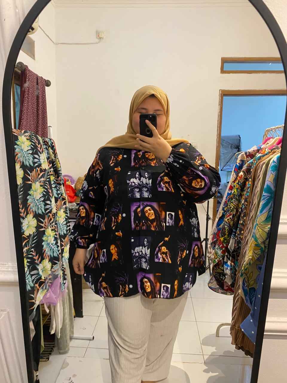 Yomi Official - Kemeja Katun VIP | Bob Marley